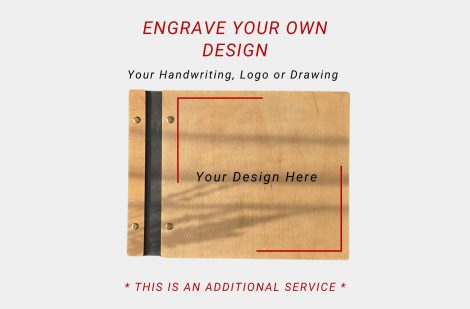 Custom Design Add-On | Engrave Your Own Logo | Handwriting Upgrade for Guest Book & Album