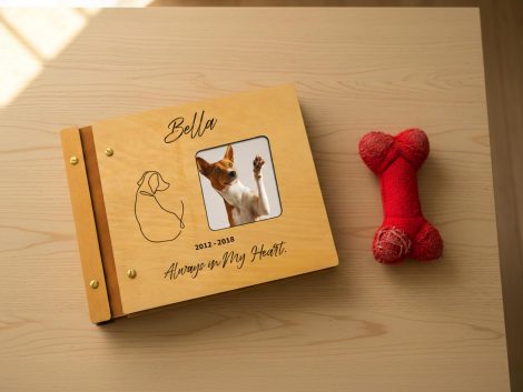 Personalized Pet Memorial Photo Album, Custom Dog Memory Book Keepsake, Loss of Pet Gift