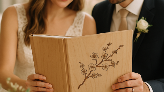Celebrate Memories with Cherry Blossom Wooden Albums